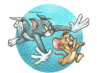 Tom and Jerry branding cartoon cartoon character cartoon illustration cartooning cartoons design digital 2d digitalart digitalartist drawing flat illustraion illustraor logo ux vector vector art vector artwork web