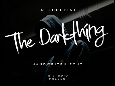 The Darkthing branding design font handwriten font logotype typography