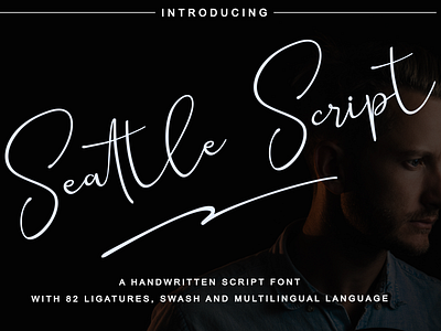 Seattle Script Font branding design font handwriten font logotype monoline font script font script lettering signature font typography