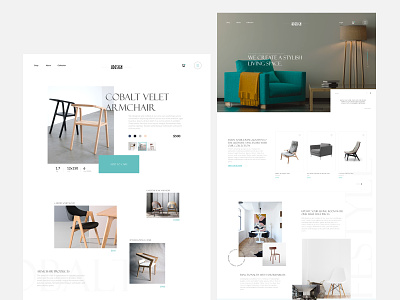 Furniture Ecommerce Store ecommerce homepage landing page minimal online store ui uidesign uiux design ux web webdesign website