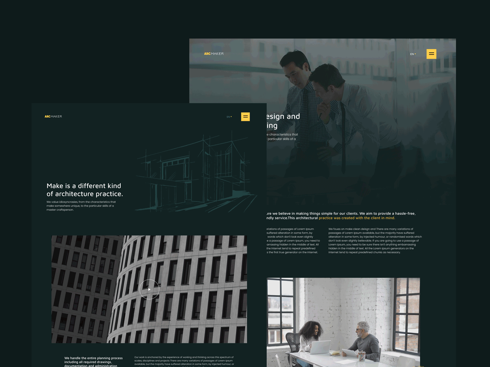 Architecture Studio architect architecture homepage landingpage minimal studio ui uiux design ux webdesign webinterface