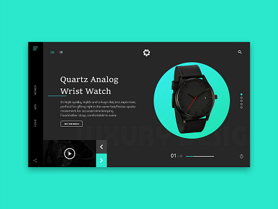 Luxury Wrist Watch desiginspiration design inteface ui uiux design ux web webdesign webinterface