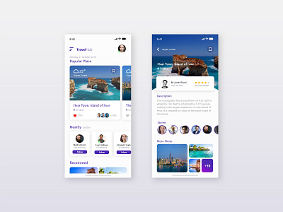 Travel Mobile Application desiginspiration design inteface mobile app mobile app design ui uiux design ux web