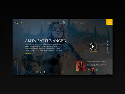 Alita movie UI concept desiginspiration movie ui uiux design ux web webdesign webinterface