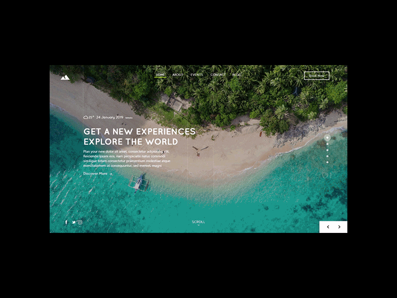 travel tour inspiration adobe xd desiginspiration design homepage landing page travel ui uiux design ux web webdesign