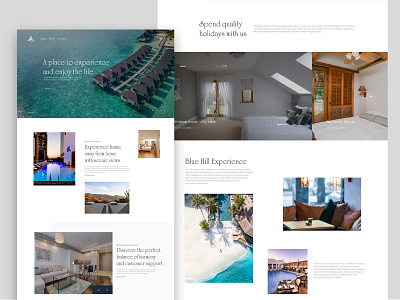 Hotel - landing page concept by Onifade Seyi on Dribbble