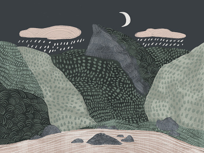 Mountain Lake graphic illustrator illustraiton landscape illustration