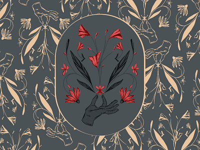 Fall Florals botanical digital illustration illustration pattern pattern artist plant illustration