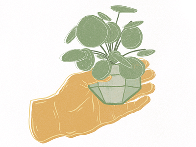 Just Take It digital illustration hands linework plant illustration plants