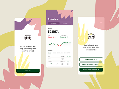 Financial guide - fintech concept app