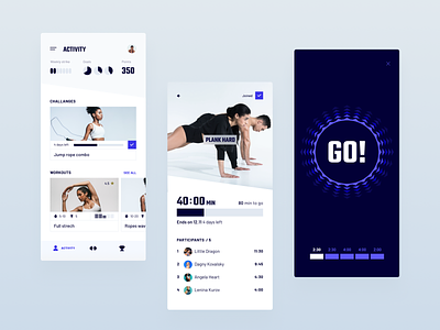 Fitness app - concept design v2