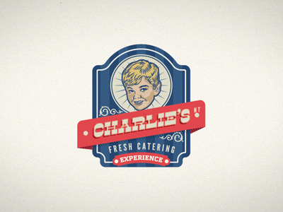 Charlie's 50s brand branding catering food kid logos logotype retro vintage