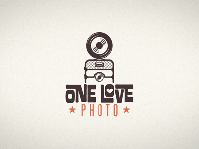 One Love photo brand camera logo love passion photography retro vintage vintagephoto