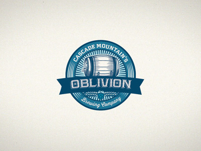 Oblivion barrel beer blue brand branding brewery brewing brewingco logos