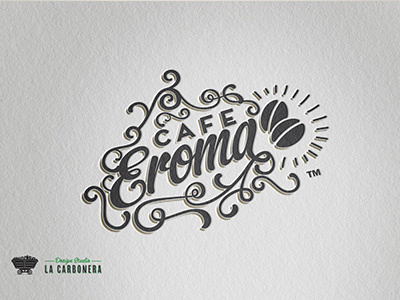 Café Eroma calligraphy font graphic design handmade lettering logo logotype script type