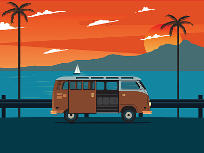 Malibu! illustration illustration art vector