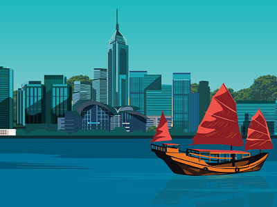 Hong Kong design illustration illustration art vector