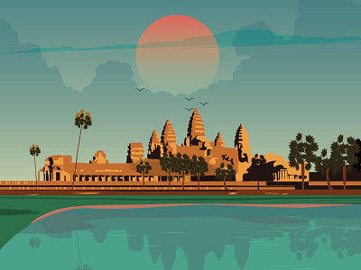 Cambodia design illustration illustration art vector