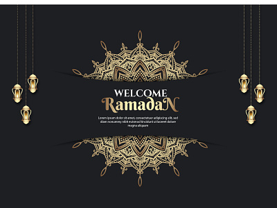 ramadan background background creative design gold islamic luxury mandala ramadan vector