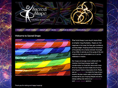 Sacred Shape web site design website wordpress