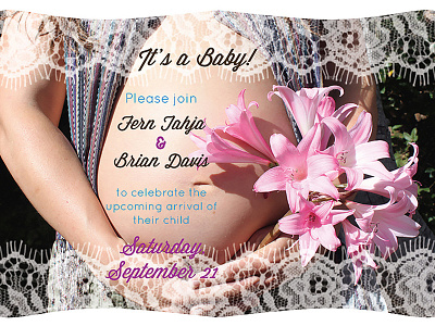 Fern & Brian's Baby Shower Invites invitation invite photography postcard print