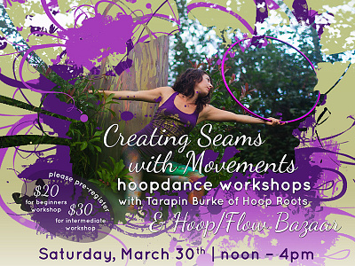 Hoop Roots Workshop Flyer design event flier flyer poster print workshop