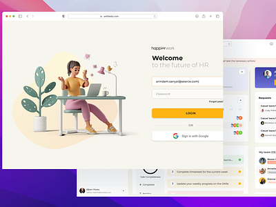 People care platform (HRMS) aesthetics design figma illustration minimal modern ui ux visuals