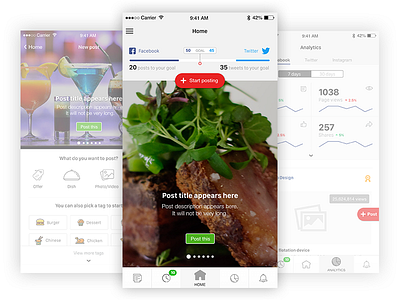 Social posting app concept adobexd experience interactions minimal mobile ui ux visuals xd