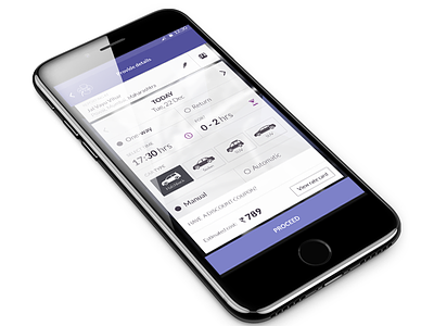 Driver hire app booking driver hire mobile ui