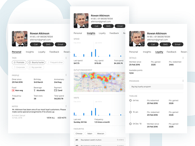 Customer profile concept aesthetics analysis data insights material minimal mobile profile sample profile ui ux xd