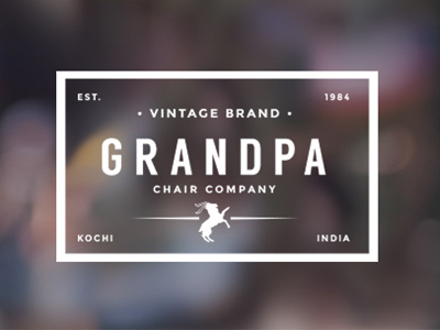 Logo Project for Grandpa Chairs branding logo typography