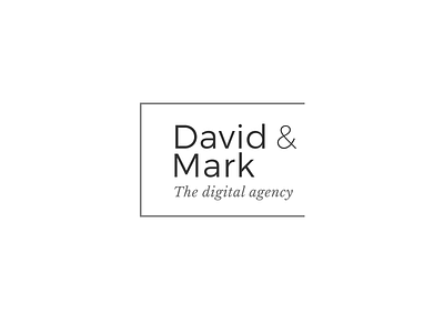 Minimal Logo Concept for David n Mark Agency agency art branding concept design logo