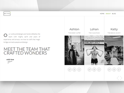 About and Team Page Creative for Being Web Template about concept creative html minimal team web website white