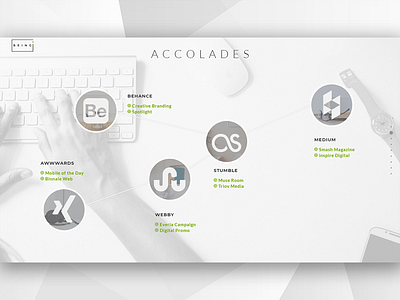 Accolades Concept Design for Being Website Theme