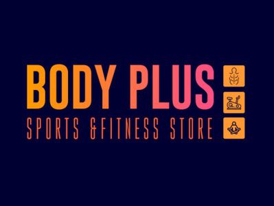 Logo concept for bodyplus fitness store branding concept design logo typography