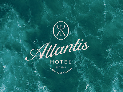 Atlantis Hotel atlantis brand brand design brand identity branding design flat hotel hotels icon logo logo design ocean sea travel type typography vector