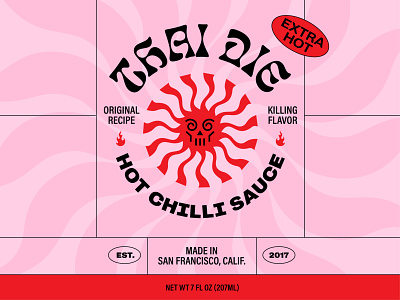Thai Die Hot Sauce brand identity branding hot sauce logo logo design typography vector