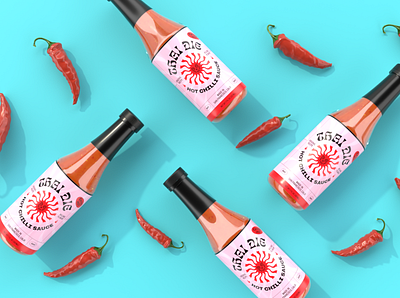 Thai Die Hot Sauce brand identity branding food packaging hot sauce logo logo design packaging typography