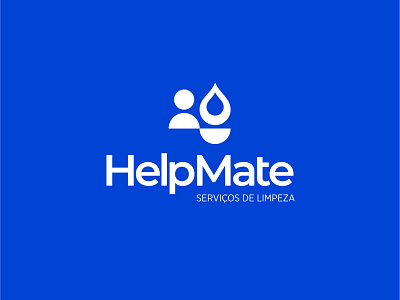 HelpMate branding design flat icon logo minimal type vector