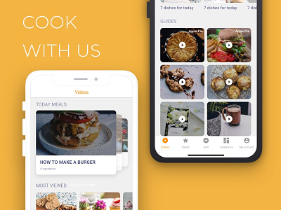 Cooking app app design color concept cooking ios tasty