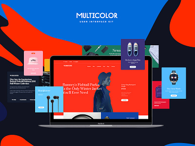 Multicolor UI Kit bright color e commerce fashion magazine multicolor product store ui ui kit ux