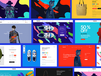 Multicolor UI Kit - Home Pages color e commerce fashion magazine multicolor product shop store ui ui kit ux