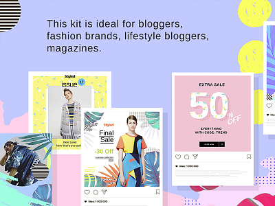 styled Social media kit blog blogger color colored facebook fashion instagram lifestyle sale style styled