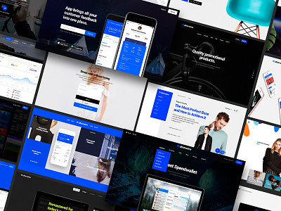 Home Pages ( Ultramarine UI Kit) app components elements landing page module start up template ui kit ultimate pack web design