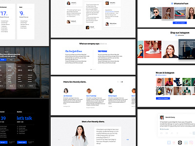 Ultramarine UI Kit app components elements landing page module start up template ui kit ultimate pack web design