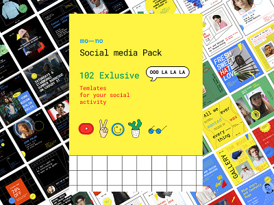 Mono Social Media Kit blog color facebook icons instagram kit lifestyle model social media template web