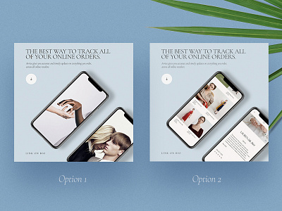 Options 2 app blog color e commerce fashion instagram kit lifestyle magazine model option phone post product shop social media template ui ux web