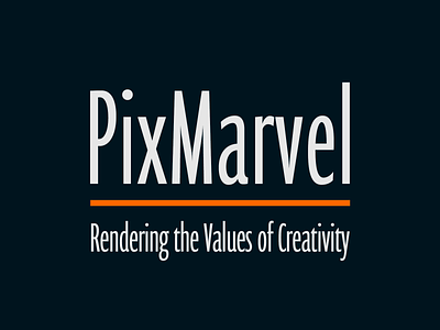"PixMarvel" Creative Animation Brand branding design logo