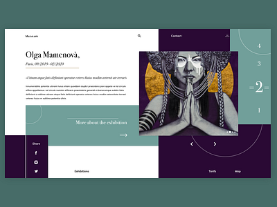 Exhibition - Landing Page (Dribbble debut) exhibition design landing page landing page concept landing page design landing page ui ui ux ui design