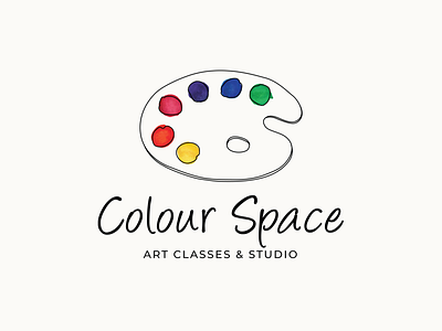 Color Space | Paint Palette design illustration logo design vector watercolor